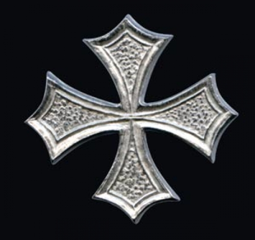 Zinnabzeichen Kreuzfahrerkreuz II