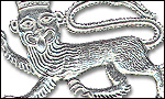 Mittelalterliche Zinnabzeichen Tiermotive