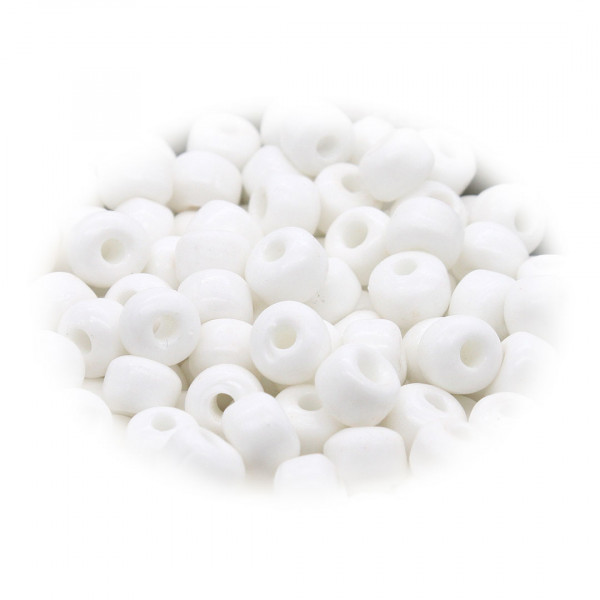 Weiße Wickelglasperlen 9mm 0346