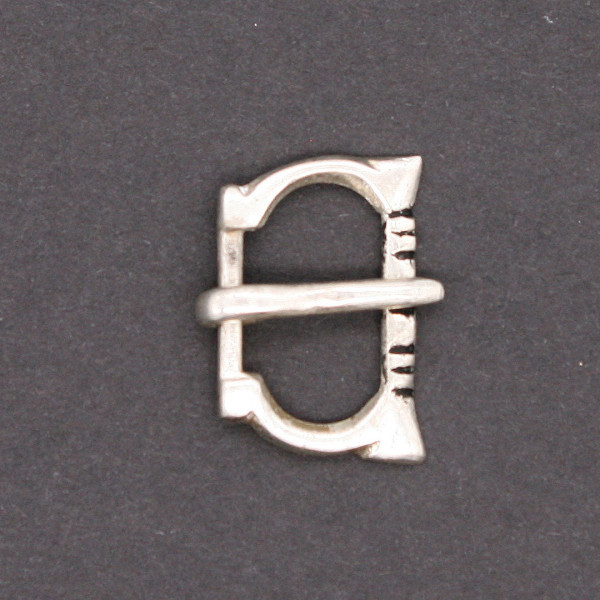 Riemenschnalle Hochmittelalter klein versilbert 0958s