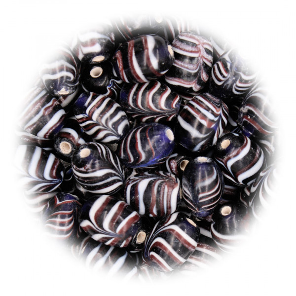 Frühmittelalter Fadenmuster Glasperlen 1398