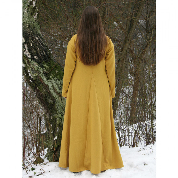 Langes Mittelalter Kleid senfgelb 1792