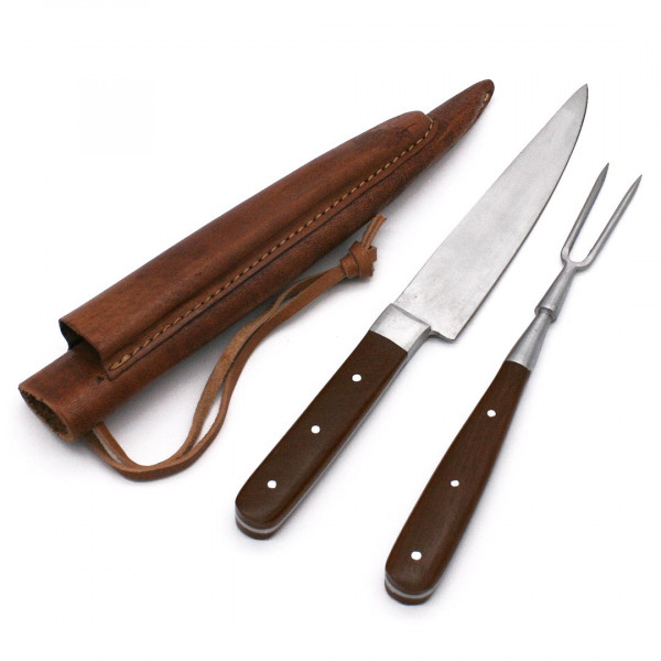 Messer Gabel Rokoko Holzgriff 3672