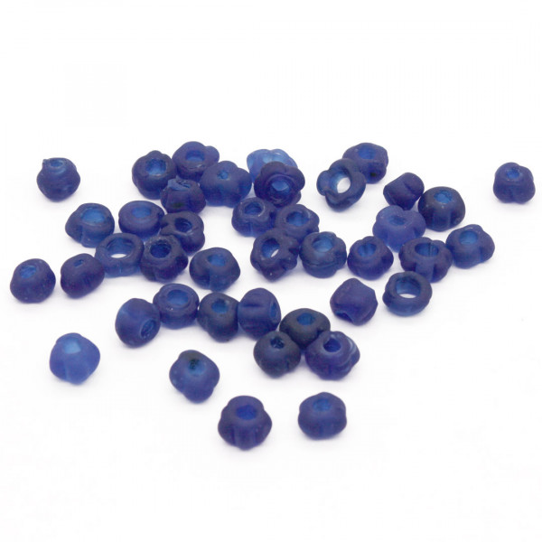 Kleine dunkelblaue Melonenperlen Glasperlen 0513