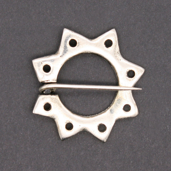 Fürspann Sternfibel Hochmittelalter versilbert 1064s