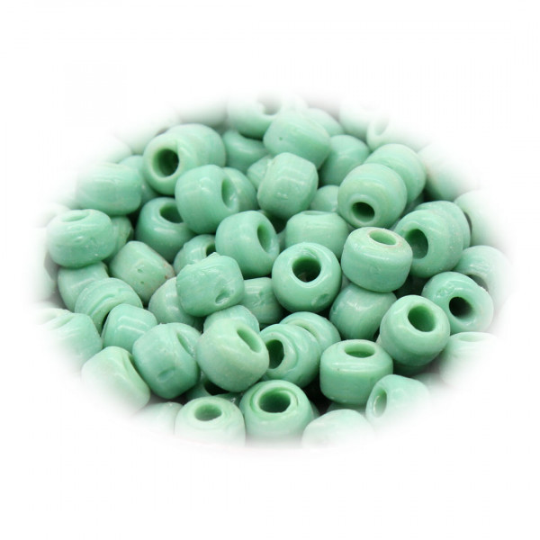 Grüne Wickelglasperlen Crow Beads 9mm 0351