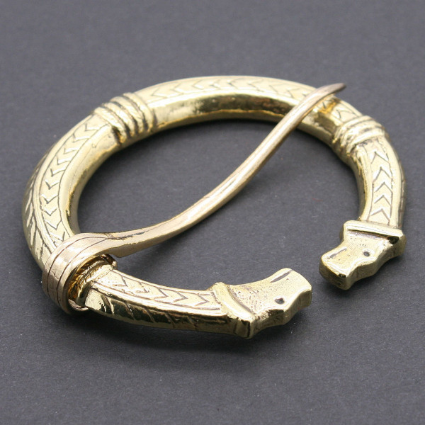 Große Wikinger Tierkopf Fibel 3570