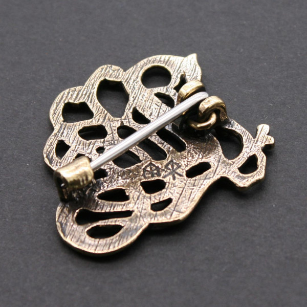 Rückseite Drachenbrosche 3685