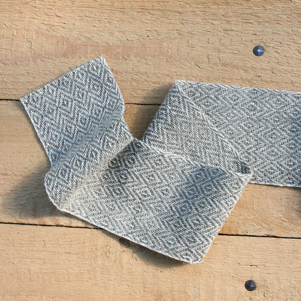 Rautenköper Band grau natur Beinwickel 3213