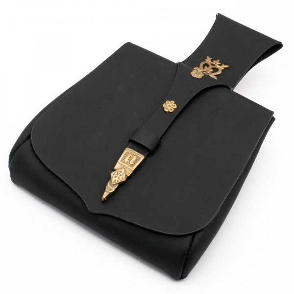Spätmittelalter Gürteltasche schwarz 3802