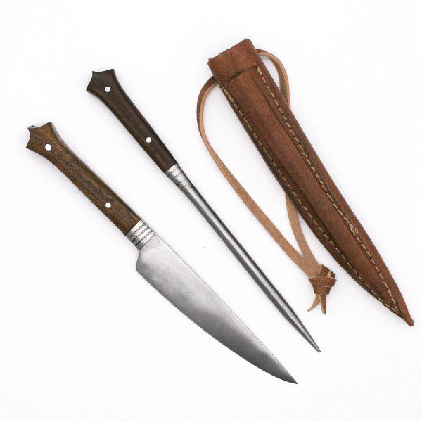 Kleines Mittelalter Messer Pfriem Set Holzgriffe 3684