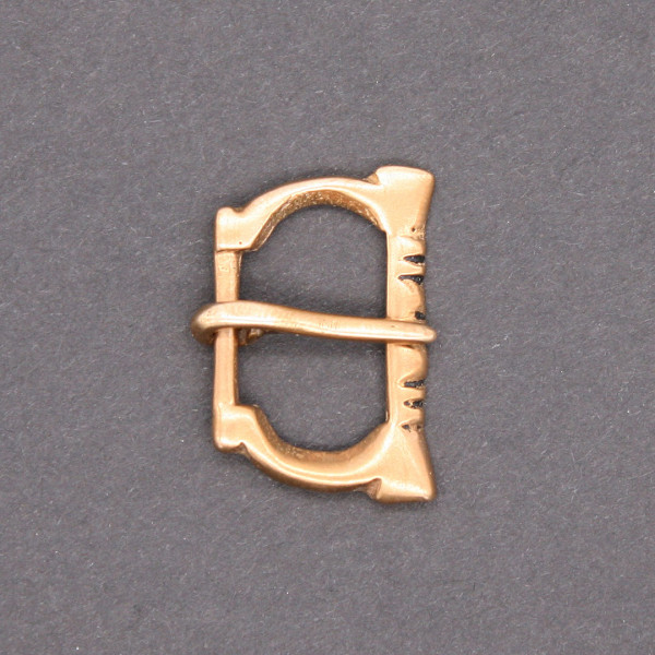 Kleine Riemenschnalle Hochmittelalter Bronze 0958b