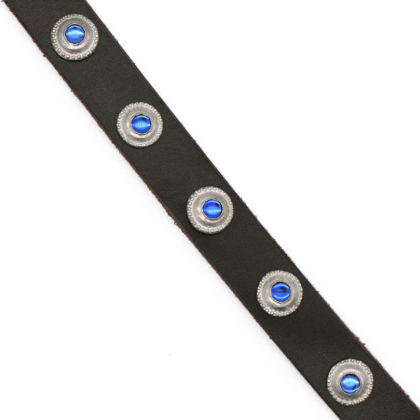 Riemenbeschlag Mittelalter Zinn mit Glas 0767