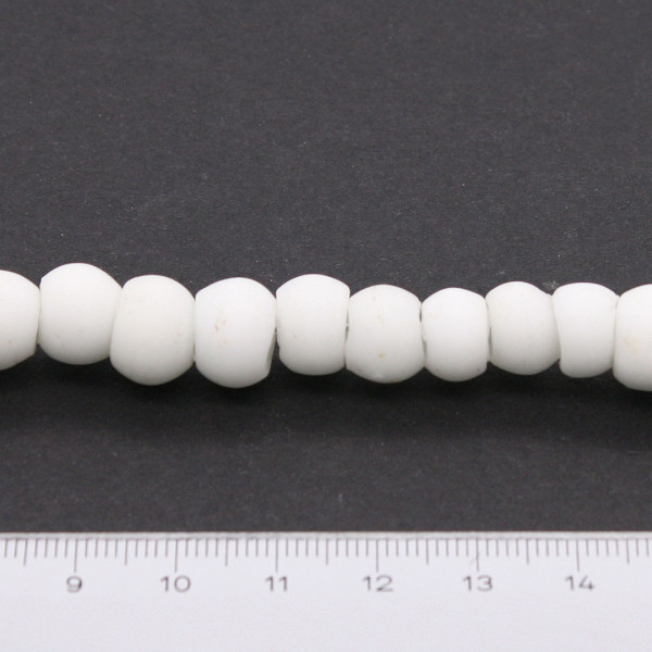 Runde Glasperlen porzellanweiß 1173