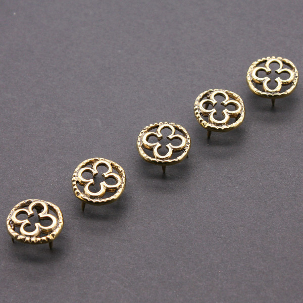 Hochmittelalter Zierbeschläge Vierpass 3771