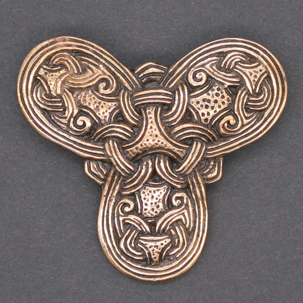 Wikinger Kleeblattfibel Bronze gross 1812b