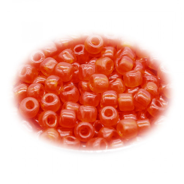Wickelglasperlen Orange transparent 8mm 3781