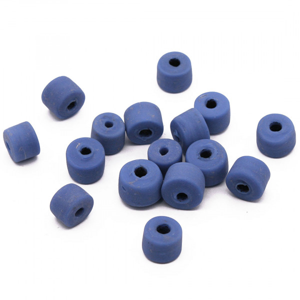 Blaue Glas Walzenperlen Frühmittelalter 0505