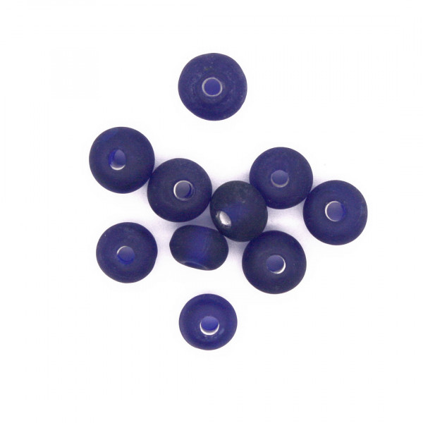 Runde Glasperlen dunkelblau 0515