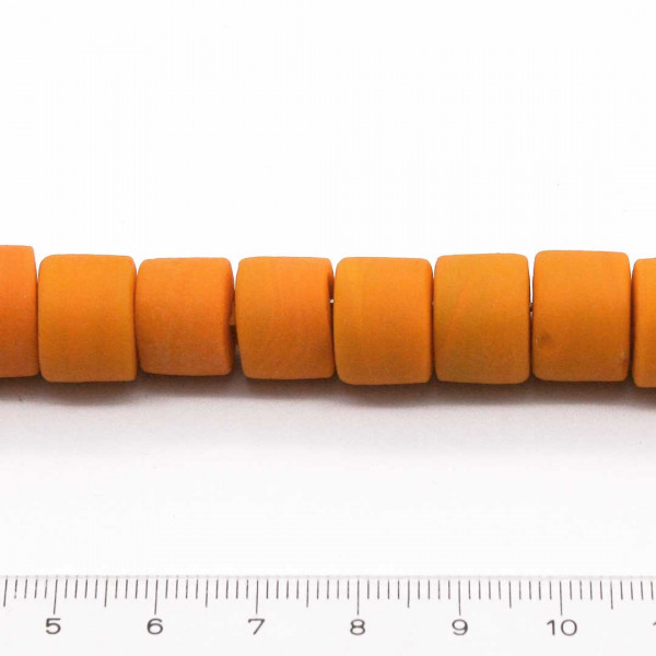 Glasperlen Walzenperlen orangegelb Frühmittelalter 0505