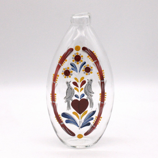 Glasflasche bemalt 18 Jahrhundert 3696