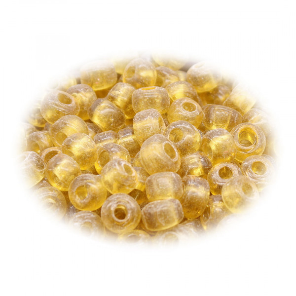 Gelb transparente Wickelglasperlen Crow Beads 9mm 0355