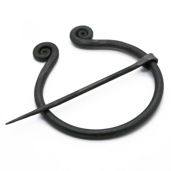 Große Mittelalter Ringfibel geschmiedet 3517