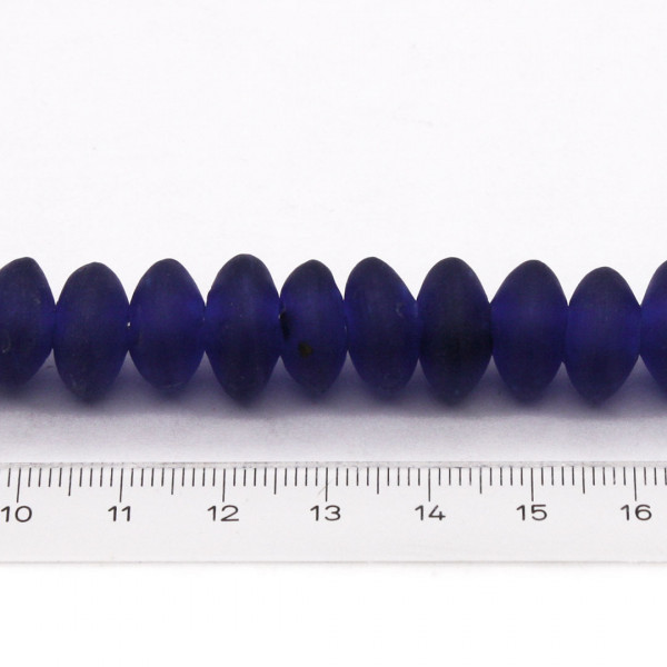 Dunkelblaue Diskusperlen Glasperlen 0514