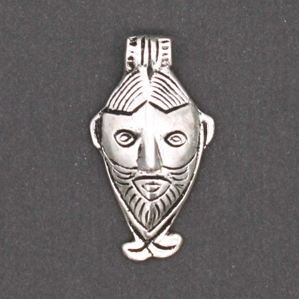 Wikinger Maskenanhänger Birka versilbert 0957s