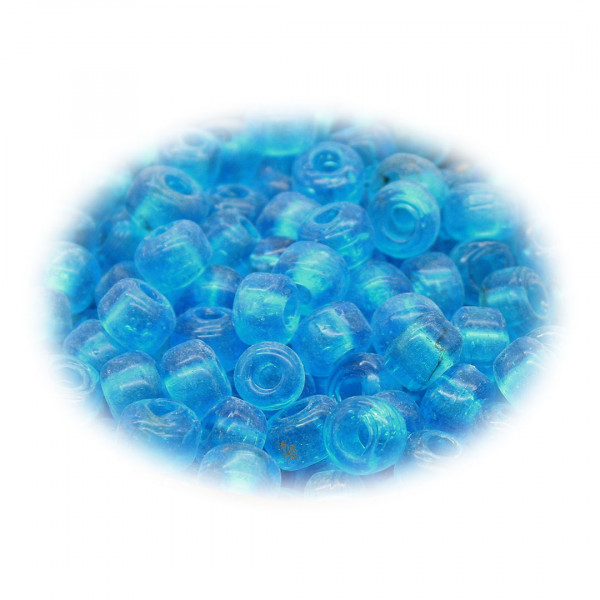 Wickelglasperlen blau transparent Crow Beads 9mm 0357