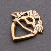 Herzbrosche Fürspange Hochmittelalter 1065b Herzbrosche Fürspange Hochmittelalter 1065b