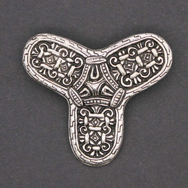 Wikinger Kleeblattfibel versilbert 1811s