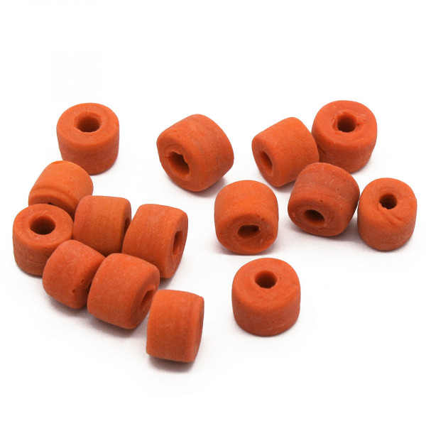 Orange Frühmittelalter Walzenperlen Glasperlen 0506