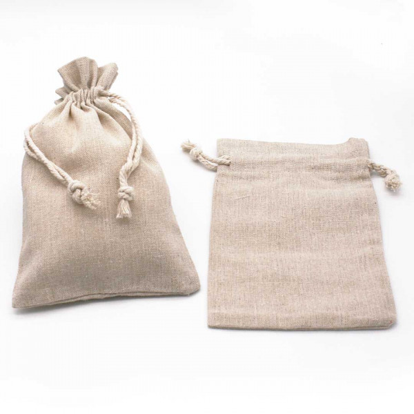 Stoffbeutel Halbleinen 20x12cm