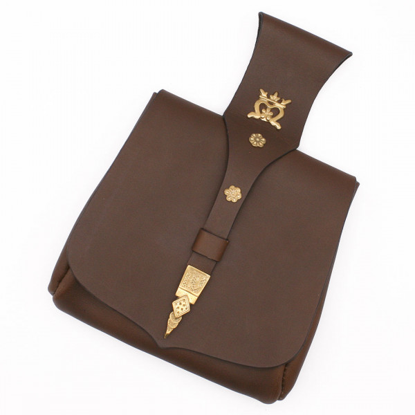 Spätmittelalter Gürteltasche braun 3803