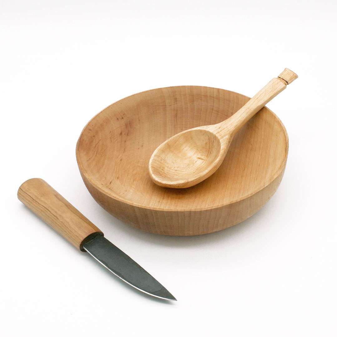 Mittelalter Holzschüssel / Schale - geölt - ø 18 cm