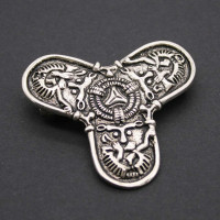 Kleeblattfibel versilbert 0613s Kleeblattfibel versilbert 0613s