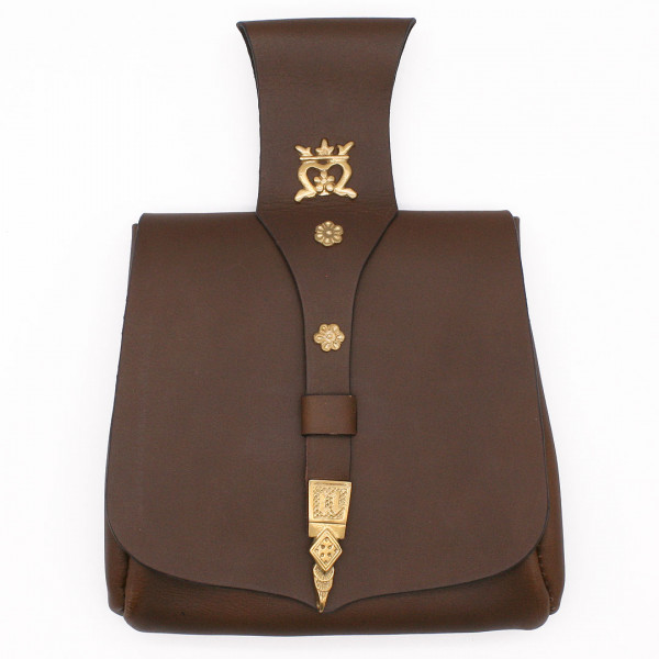 Braune Gürteltasche Spätmittelalter 3803