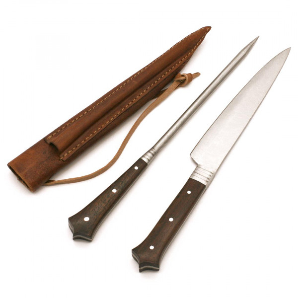 Mittelalter Set Messer und Esspfriem Holz 3678