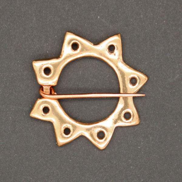 Mittelalter Fürspange Sternfibel Bronze 1064b