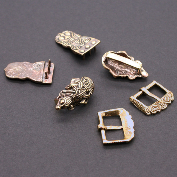 Wikinger Knieriemen Schliessen Garnitur 3823