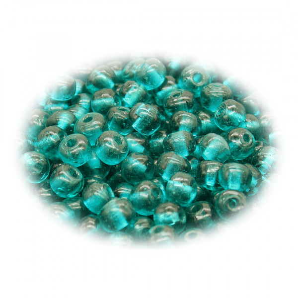 Aquamaringrüne Glasperlen 8mm Crow Beads 3784