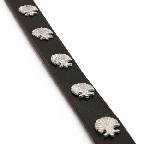 Mittelalter Zinn Gürtelbeschlag Jakobsmuschel 0631