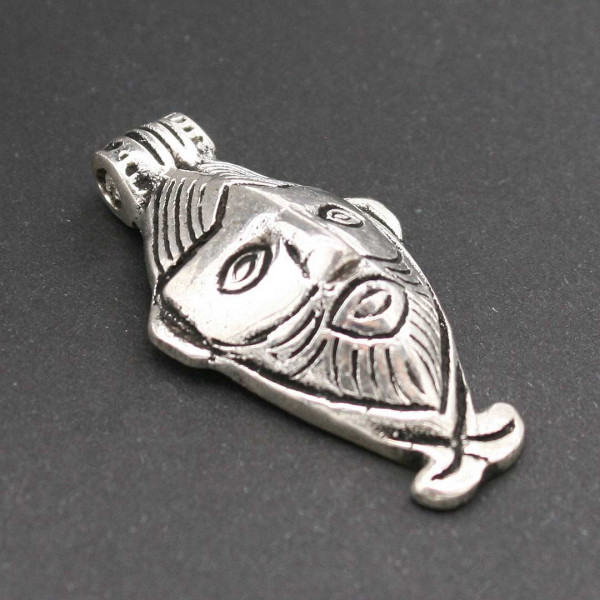 Wikinger Maskenamulett Birka versilbert 0957s