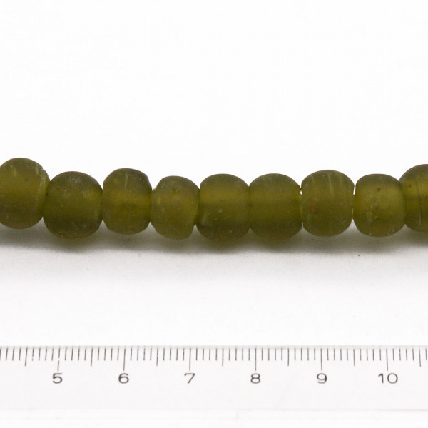 Olivgrün transparente Glasperlen Kugelperlen 1175