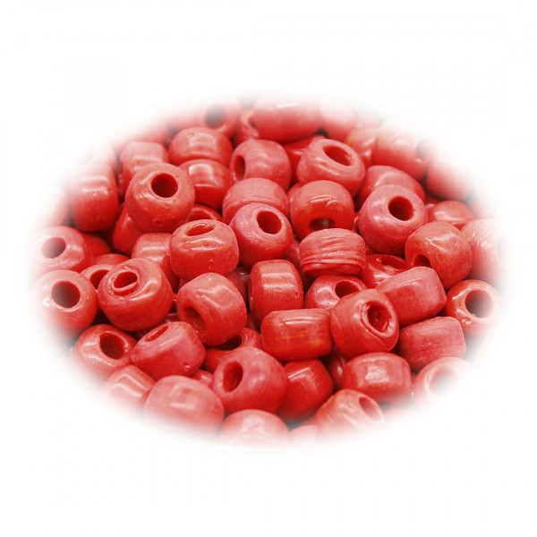 Korallrote Wickelglasperlen 9mm 0348
