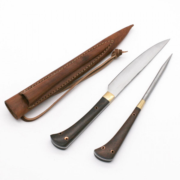 Mittelalter Set Messer mit Essdorn Holz 3681