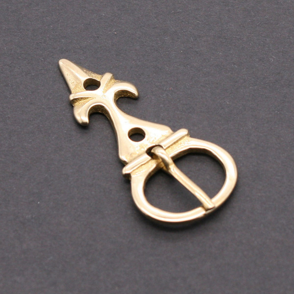 Hochmittelalter Gürtelschnalle Lilie 3726