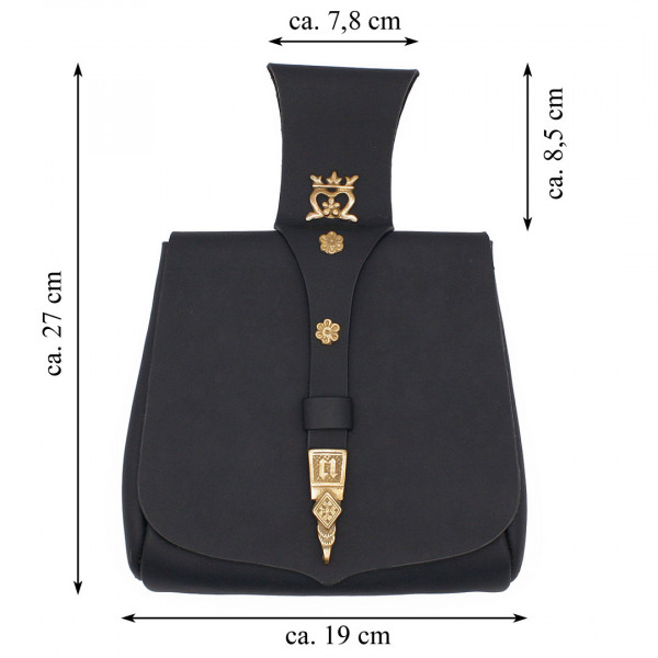 Mittelaltertasche schwarz Größen 3802