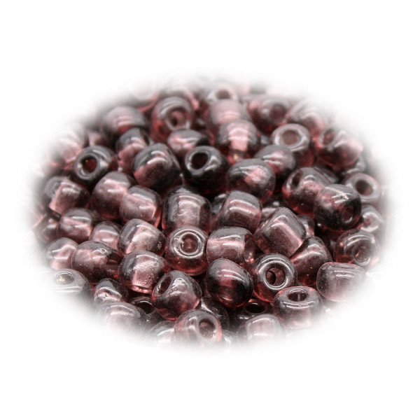 Runde Glasperlen lila transparent Crowbeads 8mm 3788